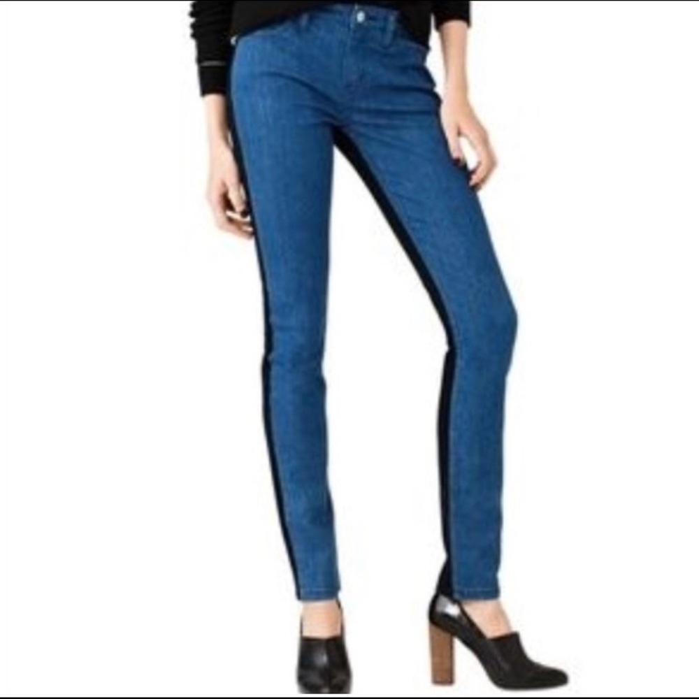 Kate Spade Saturday Two-tone Skinny Jeans 24 NWOT